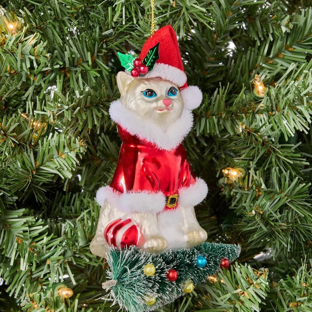 Macy's 2025-Pets Santa Cat Ornament (Holiday Lane)